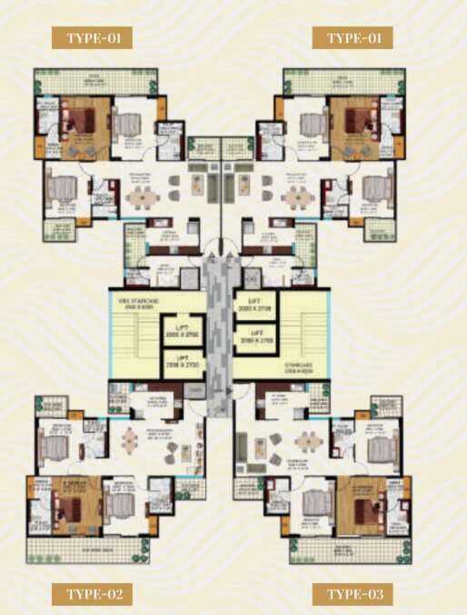 Elmas Aquacasa tower configuration and apartment types