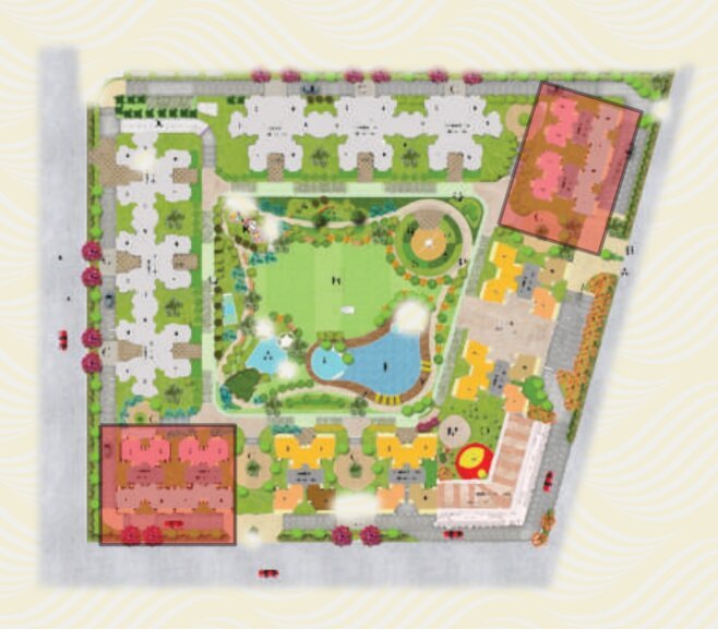 Elmas Aquacasa site plan for towers T-2, T-3, T-10 and T-11